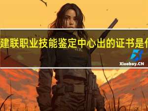 北京建联职业技能鉴定中心出的证书是什么性质的