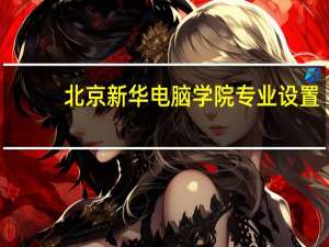 北京新华电脑学院专业设置