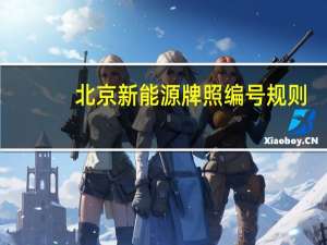 北京新能源牌照编号规则