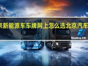 北京新能源车车牌网上怎么选 北京汽车牌照选号