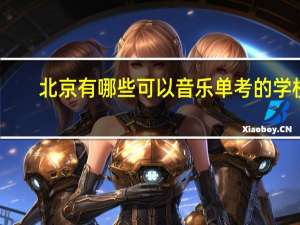 北京有哪些可以音乐单考的学校