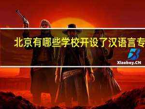 北京有哪些学校开设了汉语言专业