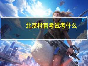 北京村官考试考什么