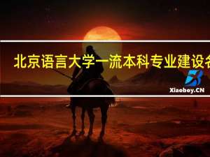 北京语言大学一流本科专业建设名单