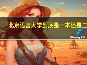 北京语言大学到底是一本还是二本