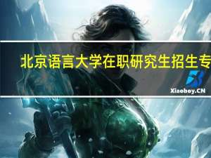 北京语言大学在职研究生招生专业