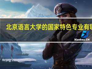 北京语言大学的国家特色专业有哪些