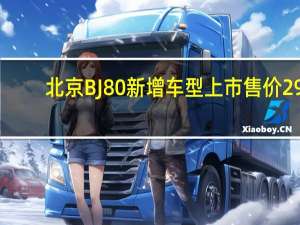 北京BJ80新增车型上市 售价29.8-32.9万元