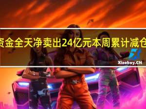 北向资金全天净卖出24亿元 本周累计减仓逾150亿元