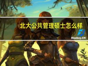 北大公共管理硕士怎么样