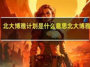 北大博雅计划是什么意思北大博雅计划
