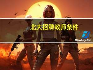北大招聘教师条件