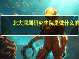 北大深圳研究生院是做什么的