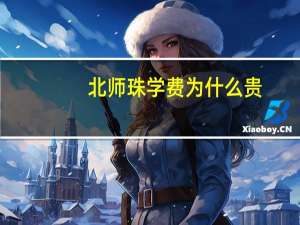北师珠学费为什么贵