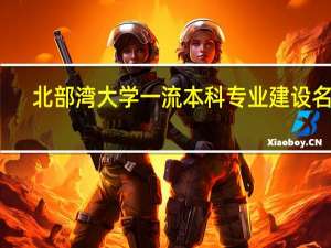 北部湾大学一流本科专业建设名单
