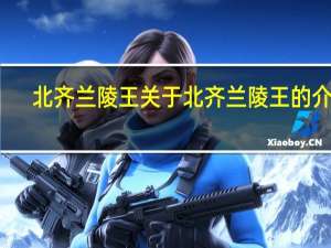 北齐兰陵王 关于北齐兰陵王的介绍