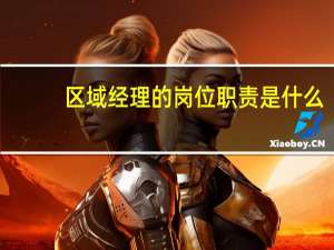区域经理的岗位职责是什么