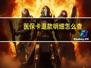医保卡退款明细怎么查