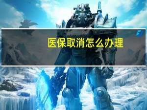 医保取消怎么办理
