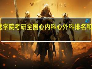 医学院考研全国心内科心外科排名和分数啊