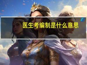 醫生考編制是什么意思