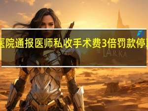 医院通报医师私收手术费 3倍罚款停职15天