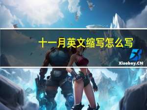 十一月英文缩写怎么写