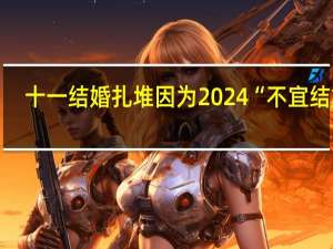 十一结婚扎堆因为2024“不宜结婚”？ 到底什么情况嘞