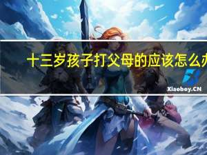 十三岁孩子打父母的应该怎么办