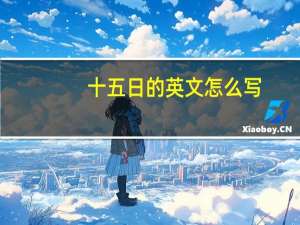 十五日的英文怎么写