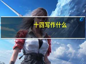 十四写作什么