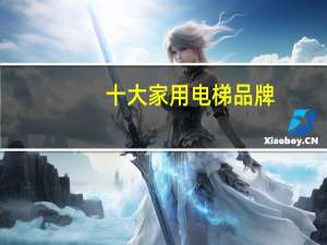 十大家用电梯品牌
