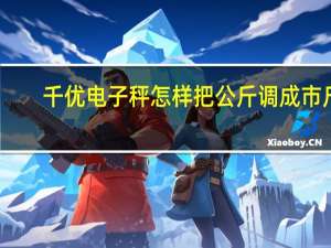 千优电子秤怎样把公斤调成市斤