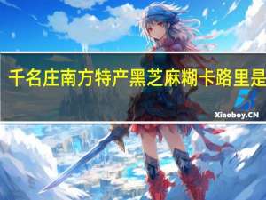 千名庄 南方特产黑芝麻糊卡路里是多少