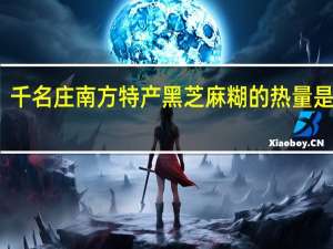 千名庄 南方特产黑芝麻糊的热量是多少