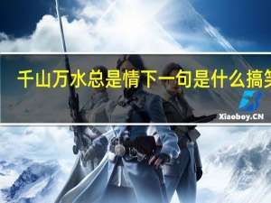 千山万水总是情下一句是什么搞笑版（千山万水总是情下一句）