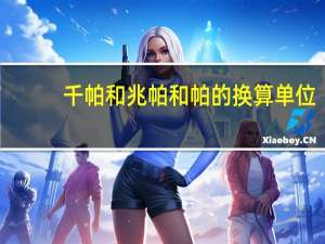 千帕和兆帕和帕的换算单位（帕与千帕还有兆帕是怎样单位换算）