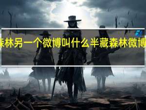半藏森林另一个微博叫什么 半藏森林微博小号疑曝光