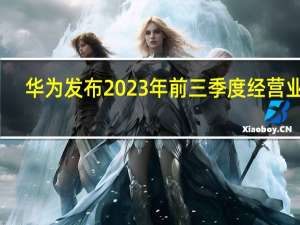 华为发布2023年前三季度经营业绩：实现销售收入4566亿元同比增长2.4%