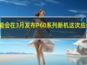 华为可能会在3月发布P60系列新机这次应该是四款齐发