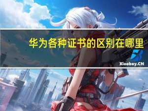 华为各种证书的区别在哪里