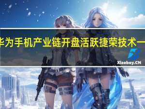 华为手机产业链开盘活跃 捷荣技术一字涨停
