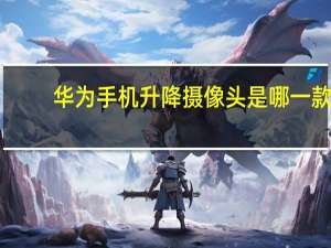 华为手机升降摄像头是哪一款