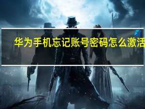 华为手机忘记账号密码怎么激活码（华为手机忘记账号密码怎么激活）