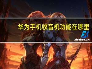 华为手机收音机功能在哪里