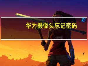 华为摄像头忘记密码