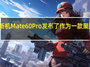 华为新机Mate60Pro发布了作为一款聚力新生之作