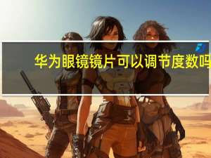 华为眼镜镜片可以调节度数吗