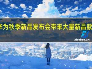 华为秋季新品发布会带来大量新品 款款惊爆