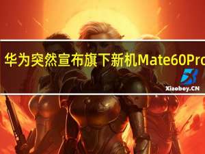 华为突然宣布旗下新机Mate60Pro开售